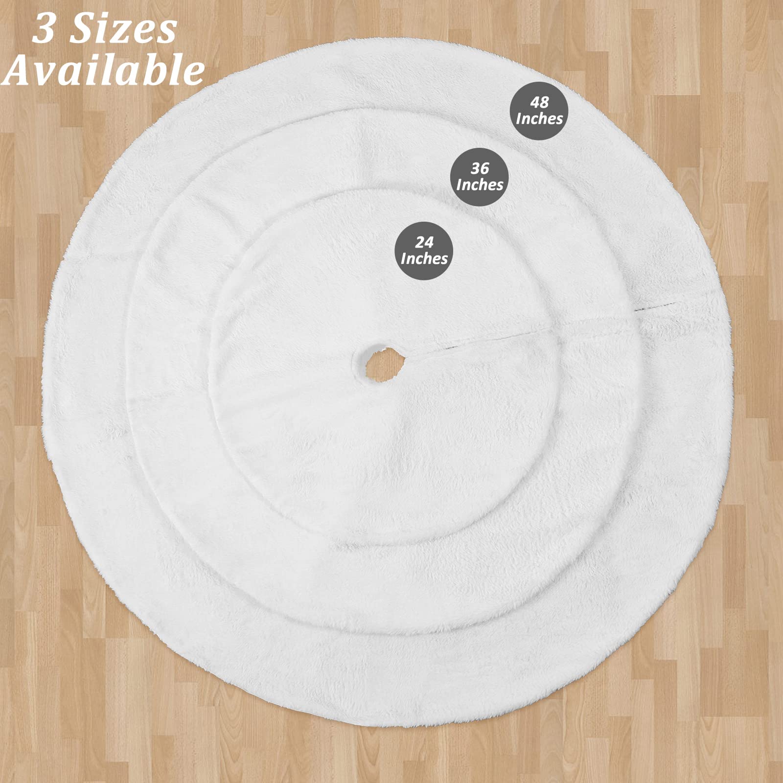 Foto 6 pulgar | Falda Soardream Para Árbol De Navidad, Piel Sintética, 120 Cm, Color Blanco - Venta Internacional.