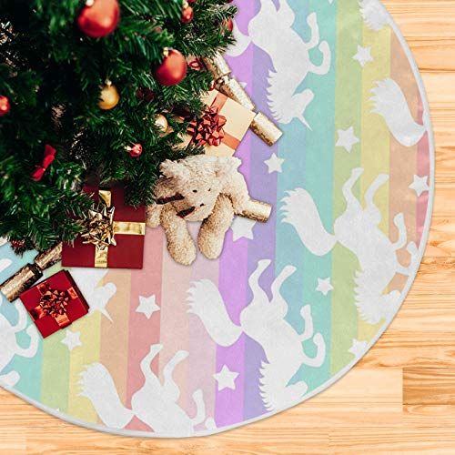 Foto 6 pulgar | Falda De Árbol De Navidad Attx Rainbow Star Unicorn 120 Cm - Venta Internacional.