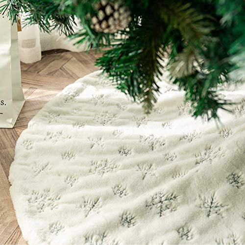 Foto 2 pulgar | Falda Deggod Para Árbol De Navidad, Piel Sintética De Felpa Blanca Como La Nieve, 122 Cm - Venta Internacional.