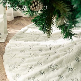 Foto 1 | Falda Deggod Para Árbol De Navidad, Piel Sintética De Felpa Blanca Como La Nieve, 122 Cm - Venta Internacional.