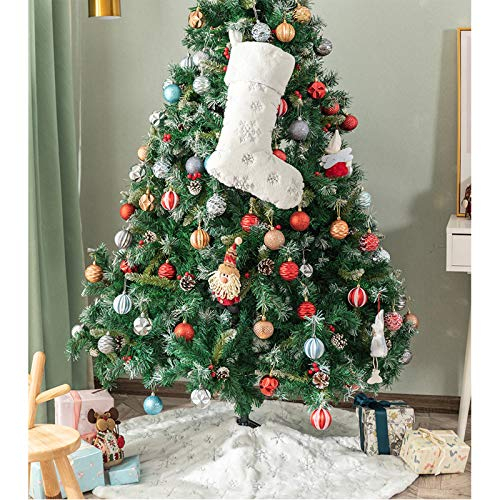 Foto 6 pulgar | Falda Deggod Para Árbol De Navidad, Piel Sintética De Felpa Blanca Como La Nieve, 122 Cm - Venta Internacional.