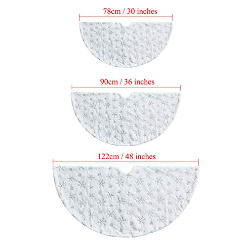 Foto 7 pulgar | Falda Deggod Para Árbol De Navidad, Piel Sintética De Felpa Blanca Como La Nieve, 122 Cm - Venta Internacional.