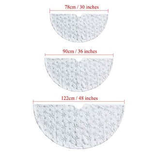 Foto 6 | Falda Deggod Para Árbol De Navidad, Piel Sintética De Felpa Blanca Como La Nieve, 122 Cm - Venta Internacional.