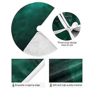 Foto 2 | Falda Para Árbol De Navidad Xigua Hunter Green, 120 Cm De Diámetro - Venta Internacional.