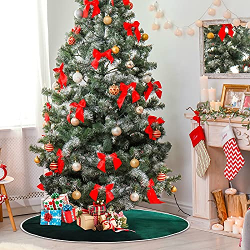 Foto 4 | Falda Para Árbol De Navidad Xigua Hunter Green, 120 Cm De Diámetro - Venta Internacional.