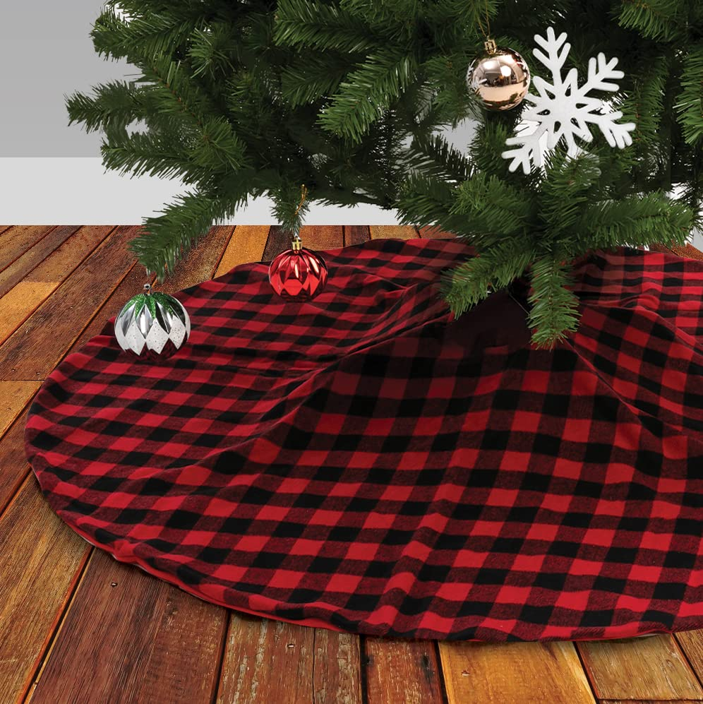 Foto 2 | Faldón Para Árbol De Navidad Joiedomi, 48 Cm, Diseño De Búfalo, Color Rojo Y Negro - Venta Internacional.