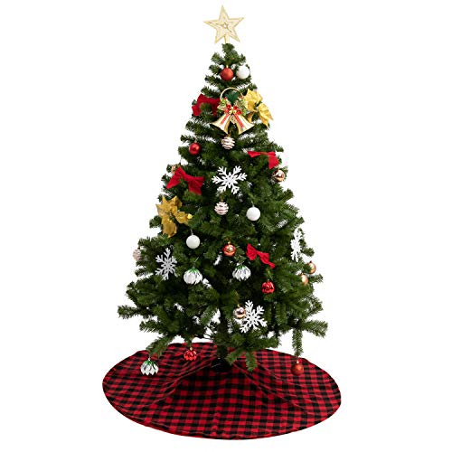 Foto 4 pulgar | Faldón Para Árbol De Navidad Joiedomi, 48 Cm, Diseño De Búfalo, Color Rojo Y Negro - Venta Internacional.