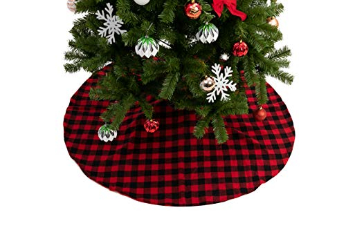 Foto 5 pulgar | Faldón Para Árbol De Navidad Joiedomi, 48 Cm, Diseño De Búfalo, Color Rojo Y Negro - Venta Internacional.