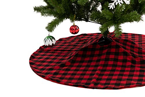 Foto 6 pulgar | Faldón Para Árbol De Navidad Joiedomi, 48 Cm, Diseño De Búfalo, Color Rojo Y Negro - Venta Internacional.