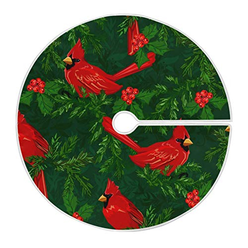Foto 2 pulgar | Falda De Árbol De Navidad Attx Red Cardinal Bird 120 Cm De Poliéster - Venta Internacional.