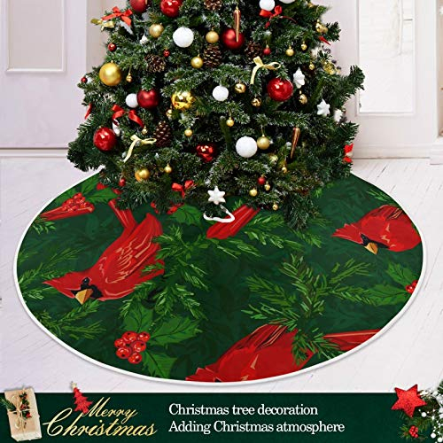 Foto 6 | Falda De Árbol De Navidad Attx Red Cardinal Bird 120 Cm De Poliéster - Venta Internacional.
