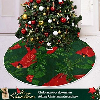 Foto 6 | Falda De Árbol De Navidad Attx Red Cardinal Bird 120 Cm De Poliéster - Venta Internacional.