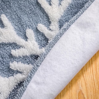 Foto 4 | Falda Para Árbol De Navidad Huoguo, Estampado De Nieve De Terciopelo Azul, 122 Cm - Venta Internacional.