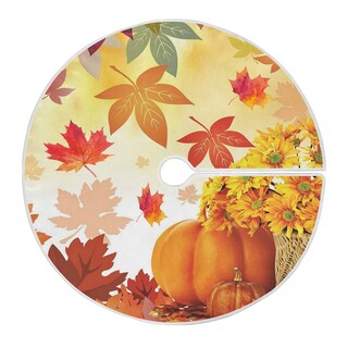 Foto 1 | Falda Para Árbol De Navidad, Diseño De Girasol, Hojas De Arce Y Calabaza, Diseño Wamika - Venta Internacional.