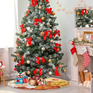 Foto 4 | Falda Para Árbol De Navidad, Diseño De Girasol, Hojas De Arce Y Calabaza, Diseño Wamika - Venta Internacional.