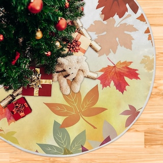 Foto 5 | Falda Para Árbol De Navidad, Diseño De Girasol, Hojas De Arce Y Calabaza, Diseño Wamika - Venta Internacional.