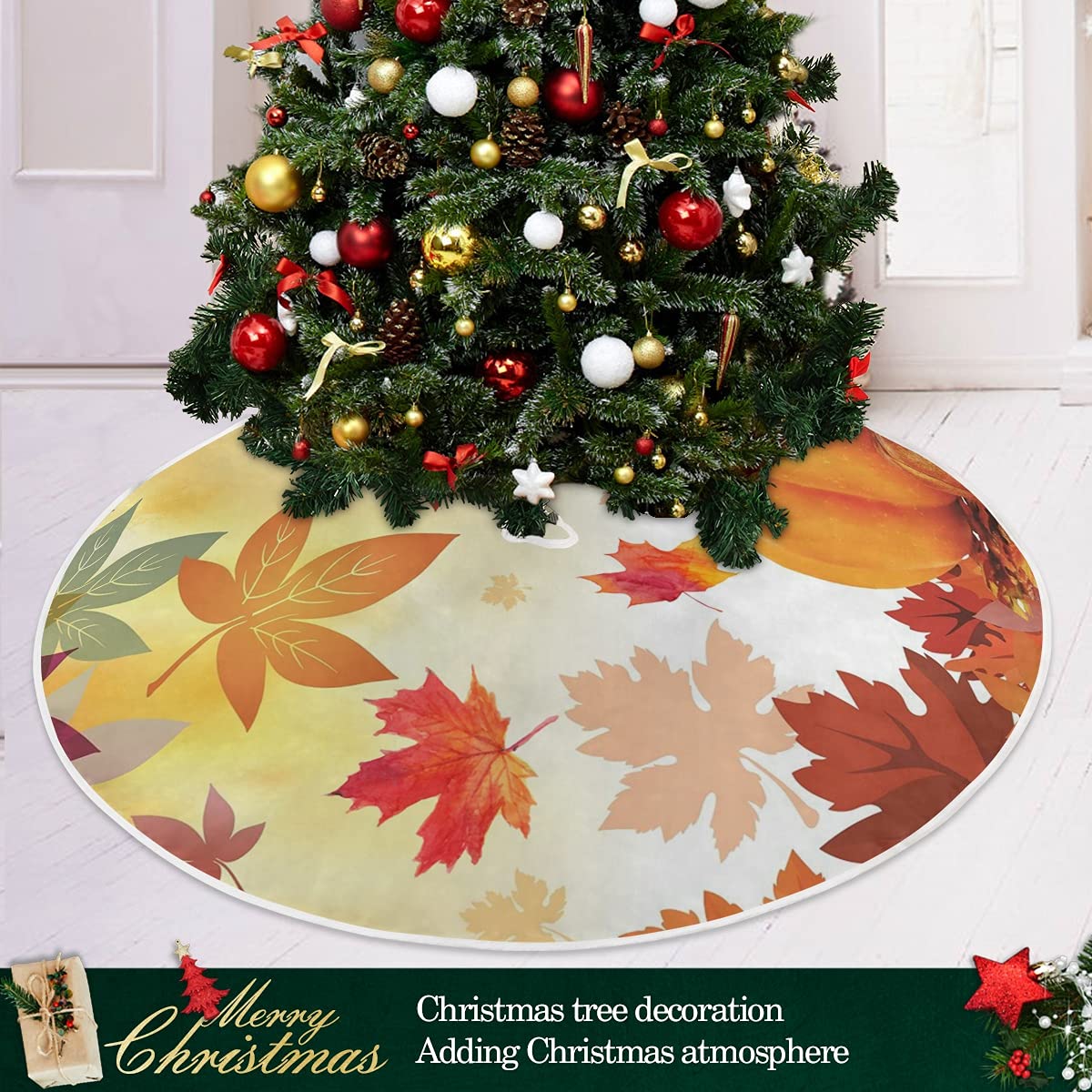 Foto 6 | Falda Para Árbol De Navidad, Diseño De Girasol, Hojas De Arce Y Calabaza, Diseño Wamika - Venta Internacional.