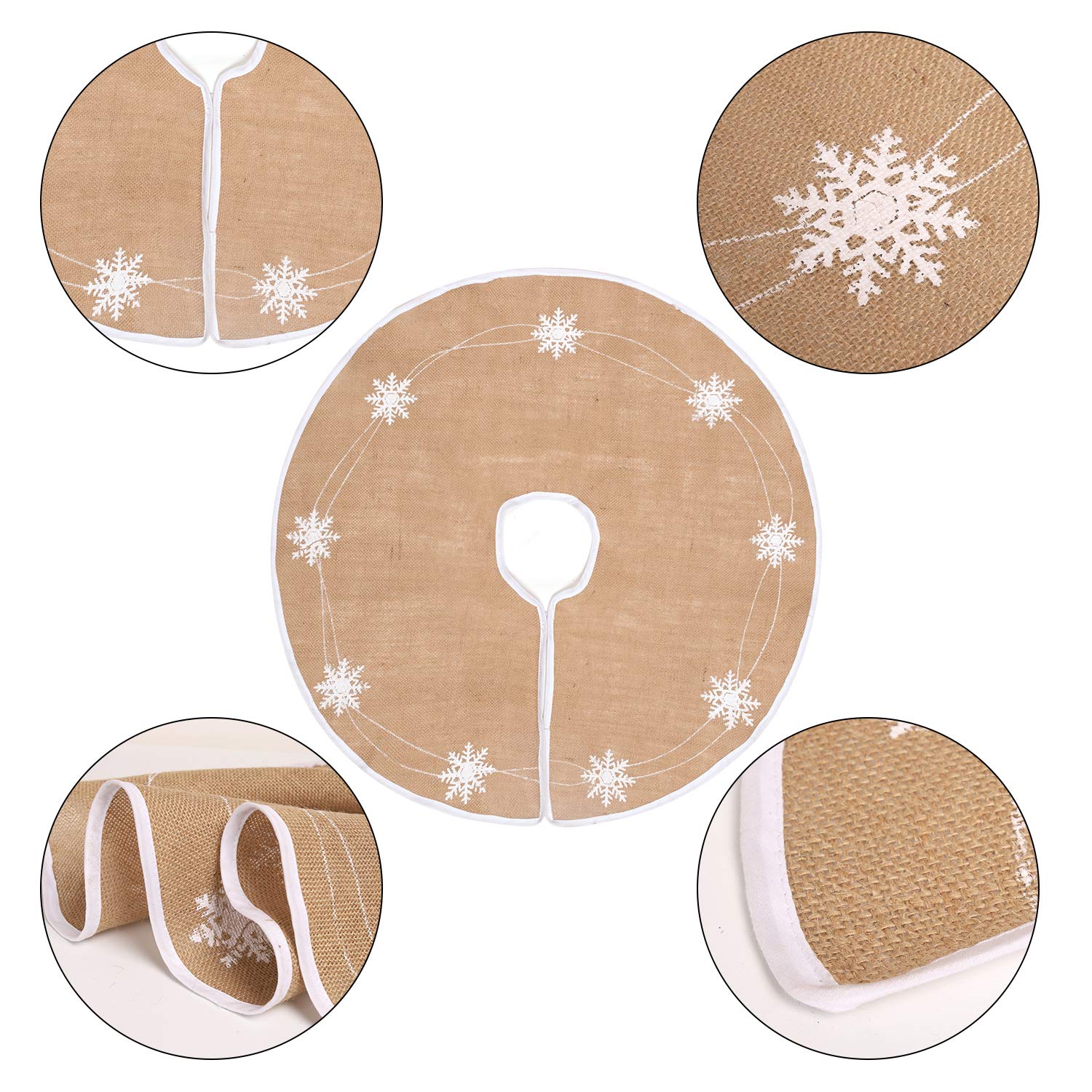 Foto 4 pulgar | Falda De Arpillera N&t Nieting Para Árbol De Navidad, 76 Cm, Rústica Para Navidad - Venta Internacional.