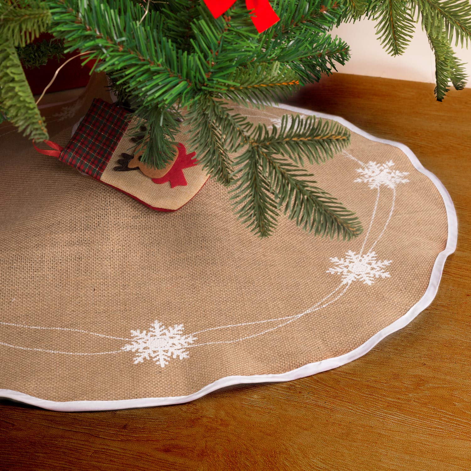 Foto 6 pulgar | Falda De Arpillera N&t Nieting Para Árbol De Navidad, 76 Cm, Rústica Para Navidad - Venta Internacional.