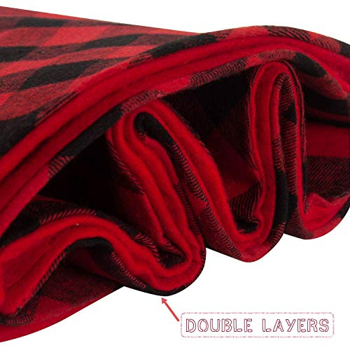 Foto 6 pulgar | Falda Para Árbol De Navidad S-deal, A Cuadros Rojos Y Negros, 92 Cm De Diámetro - Venta Internacional.