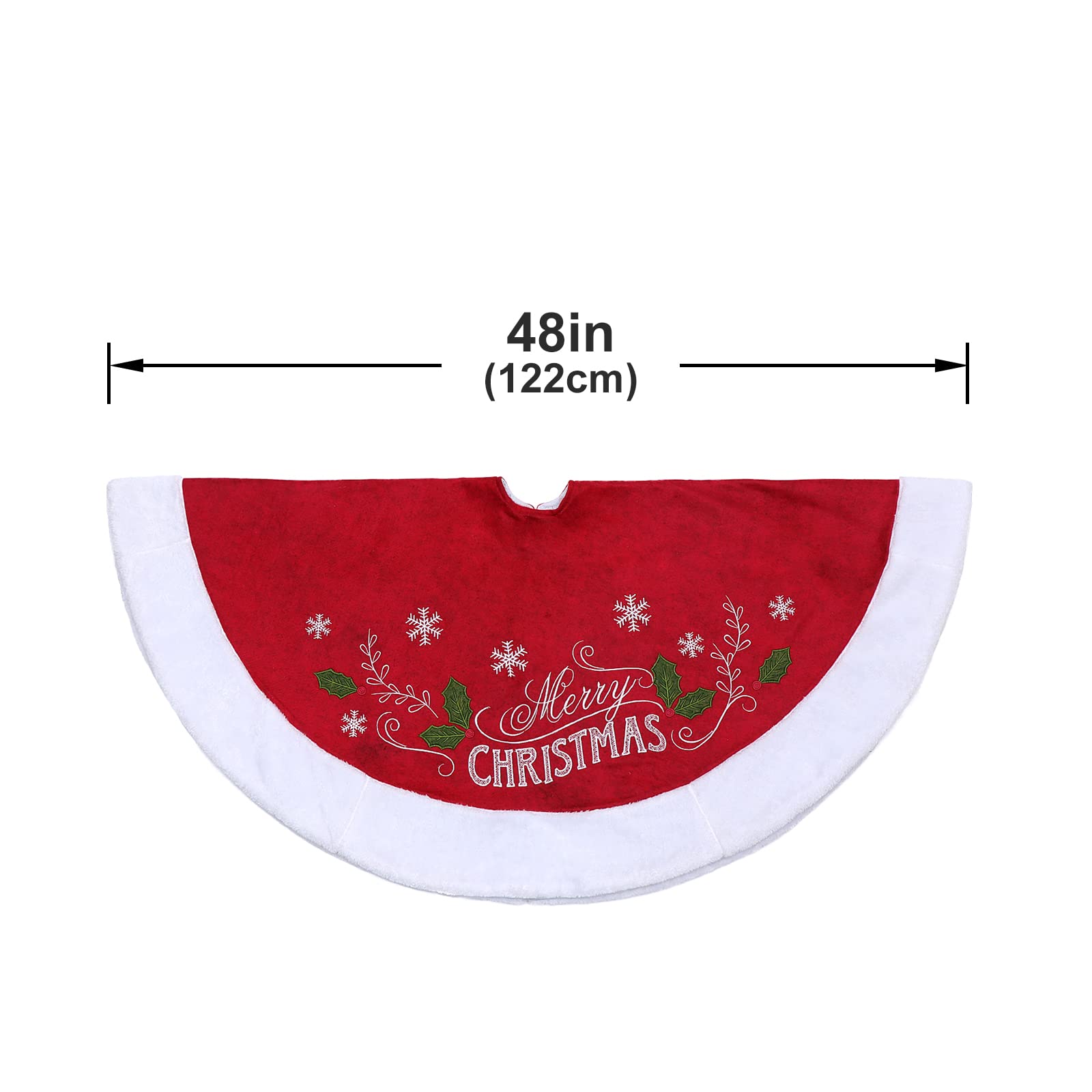 Foto 7 pulgar | Falda Bordada Para Árbol De Navidad Xamshor, 122 Cm De Diámetro - Venta Internacional.