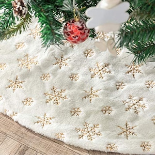 Foto 1 | Falda Deggod Para Árbol De Navidad, Felpa, Piel Sintética Blanca Como La Nieve, 78 Cm - Venta Internacional.