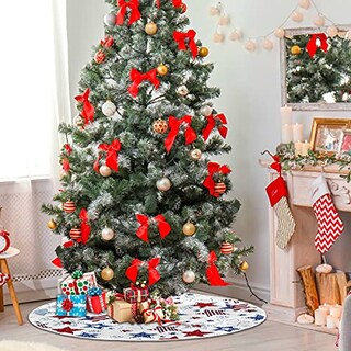 Foto 2 | Faldón Para Árbol De Navidad, Diseño De Dussdil, Bandera De Ee. Uu., 120 Cm, Estrellas Patrióticas - Venta Internac