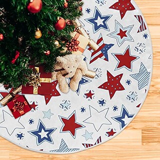 Foto 3 | Faldón Para Árbol De Navidad, Diseño De Dussdil, Bandera De Ee. Uu., 120 Cm, Estrellas Patrióticas - Venta Internac