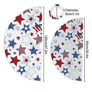 Foto 4 | Faldón Para Árbol De Navidad, Diseño De Dussdil, Bandera De Ee. Uu., 120 Cm, Estrellas Patrióticas - Venta Internac