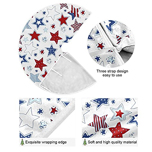Foto 6 pulgar | Faldón Para Árbol De Navidad, Diseño De Dussdil, Bandera De Ee. Uu., 120 Cm, Estrellas Patrióticas - Venta Internac