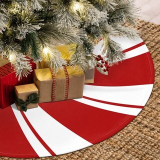 Foto 5 | Falda Para Árbol De Navidad Ajiiusv, Espiral Roja, 122 Cm, Lata De Caramelos Dulces - Venta Internacional.