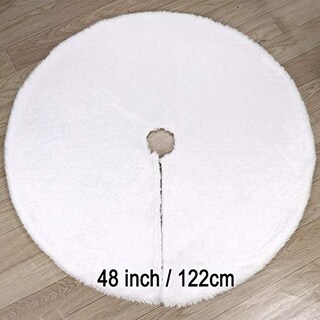 Foto 2 | Falda De Árbol De Navidad Aytai, Piel Sintética Blanca, 122 Cm, Lujo - Venta Internacional.