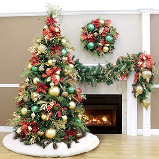 Foto 6 | Falda De Árbol De Navidad Aytai, Piel Sintética Blanca, 122 Cm, Lujo - Venta Internacional.