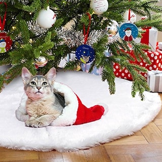 Foto 7 | Falda De Árbol De Navidad Aytai, Piel Sintética Blanca, 122 Cm, Lujo - Venta Internacional.