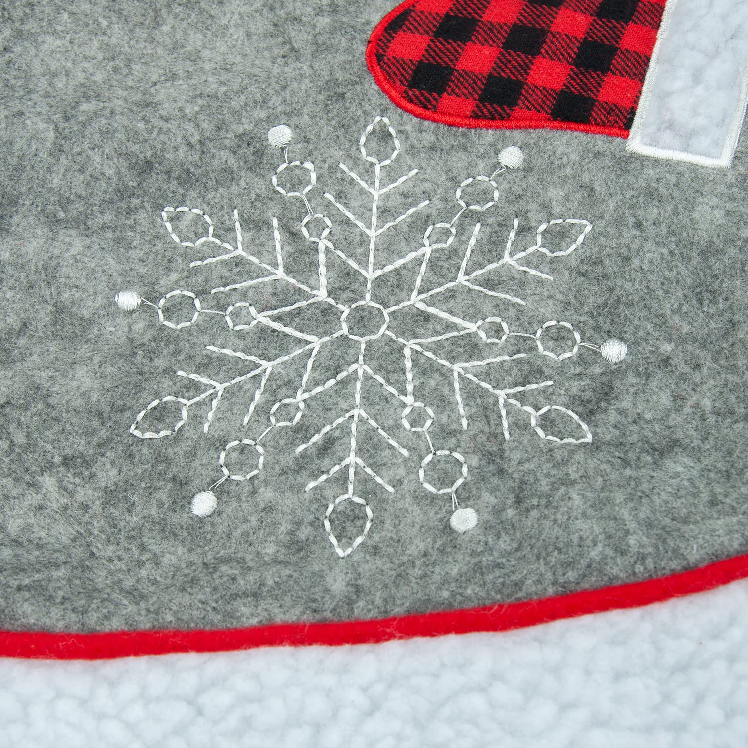 Foto 5 pulgar | Falda Para Árbol De Navidad Xamshor, Doble Capa, 122 Cm, Gris - Venta Internacional.
