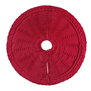 Foto 2 | Falda Para Árbol De Navidad Limbridge, Tejida, 90 Cm, Color Burdeos - Venta Internacional.