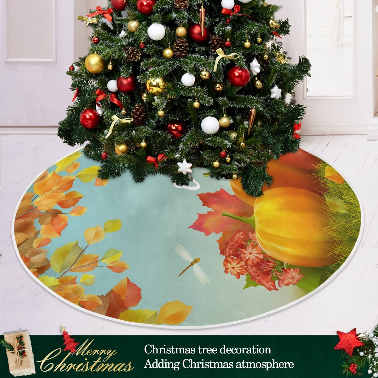 Foto 3 pulgar | Calabazas De Otoño De Acción De Gracias Con Falda De Árbol De Navidad De Dussdil - Venta Internacional.