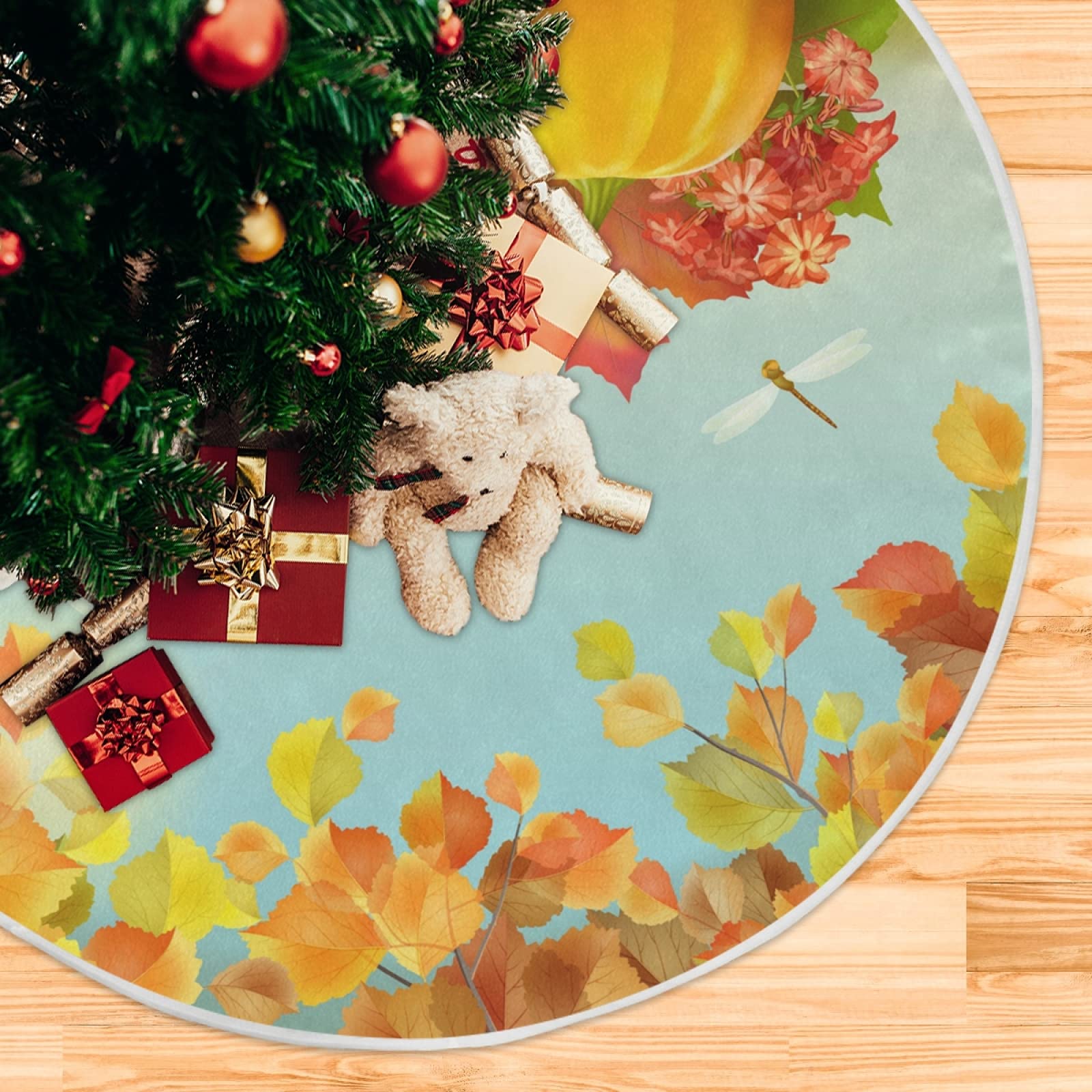Foto 7 pulgar | Calabazas De Otoño De Acción De Gracias Con Falda De Árbol De Navidad De Dussdil - Venta Internacional.