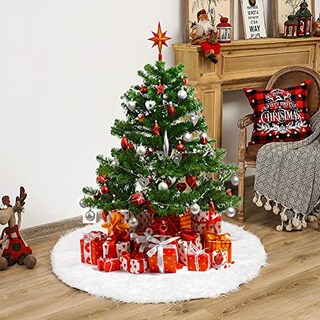 Foto 5 | Faldón Ikape Para Árbol De Navidad, 150 Cm, Extra Grande, Piel Sintética, Color Blanco - Venta Internacional.