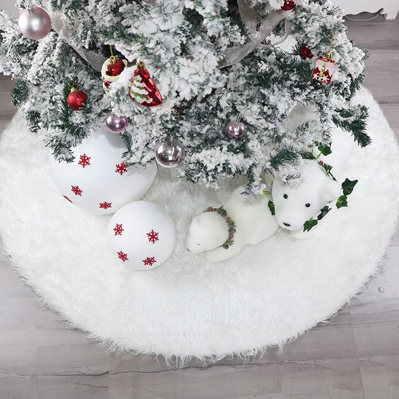 Falda Ikape Para Árbol De Navidad, Extra Grande, 180 Cm, Piel Sintética - Venta Internacional. $1,120