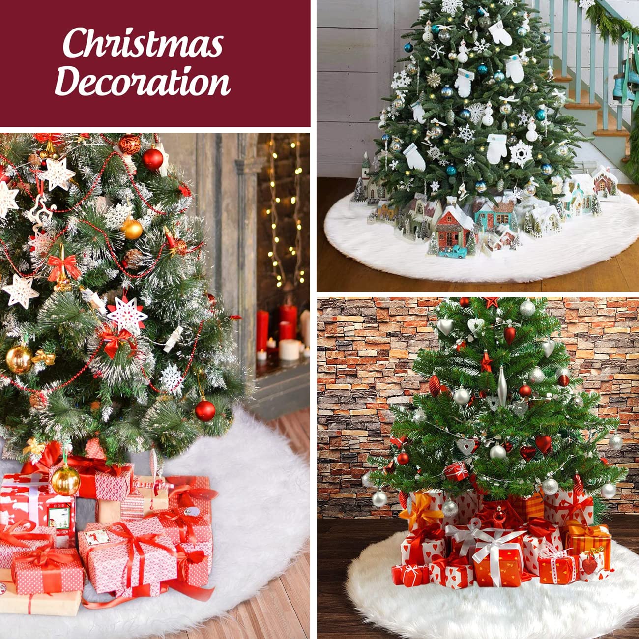 Foto 4 | Falda Ikape Para Árbol De Navidad, Extra Grande, 180 Cm, Piel Sintética - Venta Internacional.
