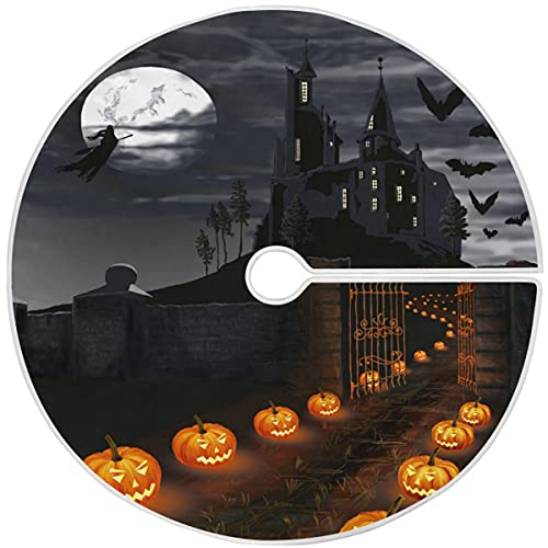 Foto 2 pulgar | Falda Con Forma De Árbol De Navidad Con Forma De Castillo De Halloween, 120 Cm/90 Cm - Venta Internacional.