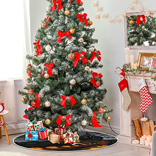 Foto 4 | Falda Con Forma De Árbol De Navidad Con Forma De Castillo De Halloween, 120 Cm/90 Cm - Venta Internacional.
