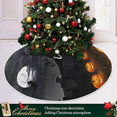 Foto 7 pulgar | Falda Con Forma De Árbol De Navidad Con Forma De Castillo De Halloween, 120 Cm/90 Cm - Venta Internacional.