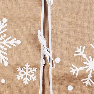 Foto 6 | Falda De Árbol De Navidad Joiedomi Con Forma De Copo De Nieve De Arpillera, 48 Cm - Venta Internacional.