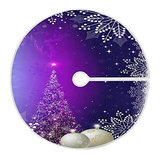 Foto 1 | Faldón Para Árbol De Navidad, 90 Cm, Color Azul Púrpura, Invierno - Venta Internacional.