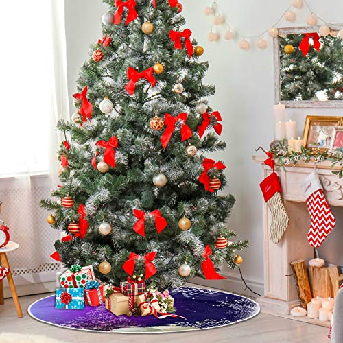 Foto 3 pulgar | Faldón Para Árbol De Navidad, 90 Cm, Color Azul Púrpura, Invierno - Venta Internacional.