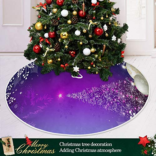 Foto 7 pulgar | Faldón Para Árbol De Navidad, 90 Cm, Color Azul Púrpura, Invierno - Venta Internacional.