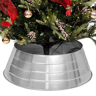 Foto 1 | Collar Para Árbol De Navidad Birdrock Home, 4 Paneles, Metal Plateado - Venta Internacional.