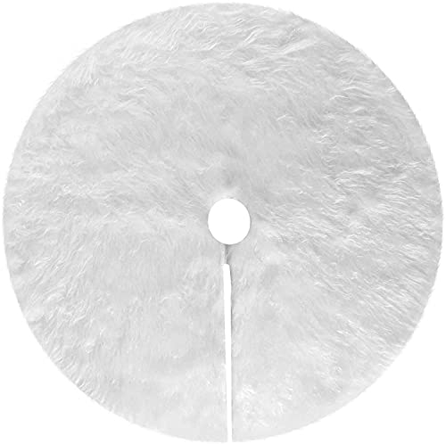 Foto 3 pulgar | Falda Deggod Para Árbol De Navidad, Piel Sintética Blanca, 90 Cm De Diámetro - Venta Internacional.
